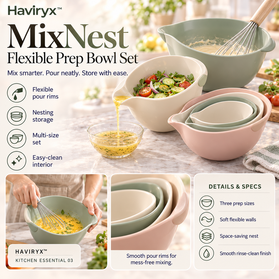 Haviryx™ MixNest Flexible Prep Bowl Set