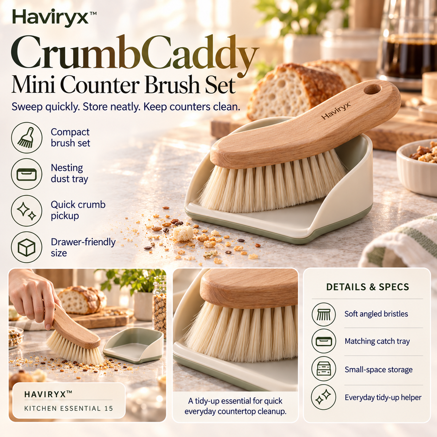 Haviryx™ CrumbCaddy Mini Counter Brush Set