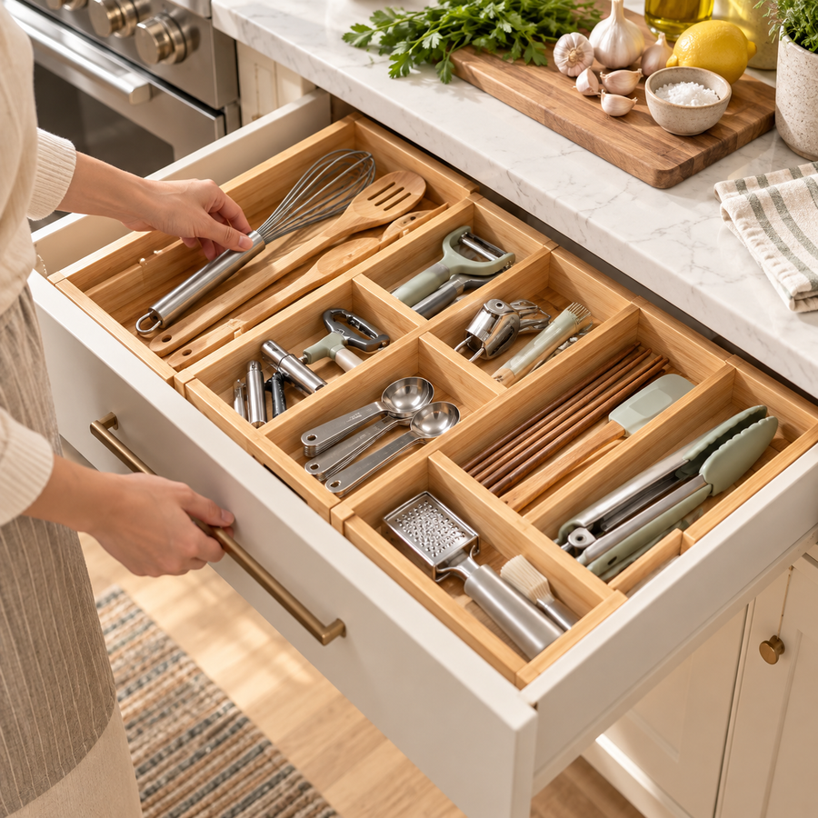 Haviryx™ FlexSort Expandable Drawer Organizer