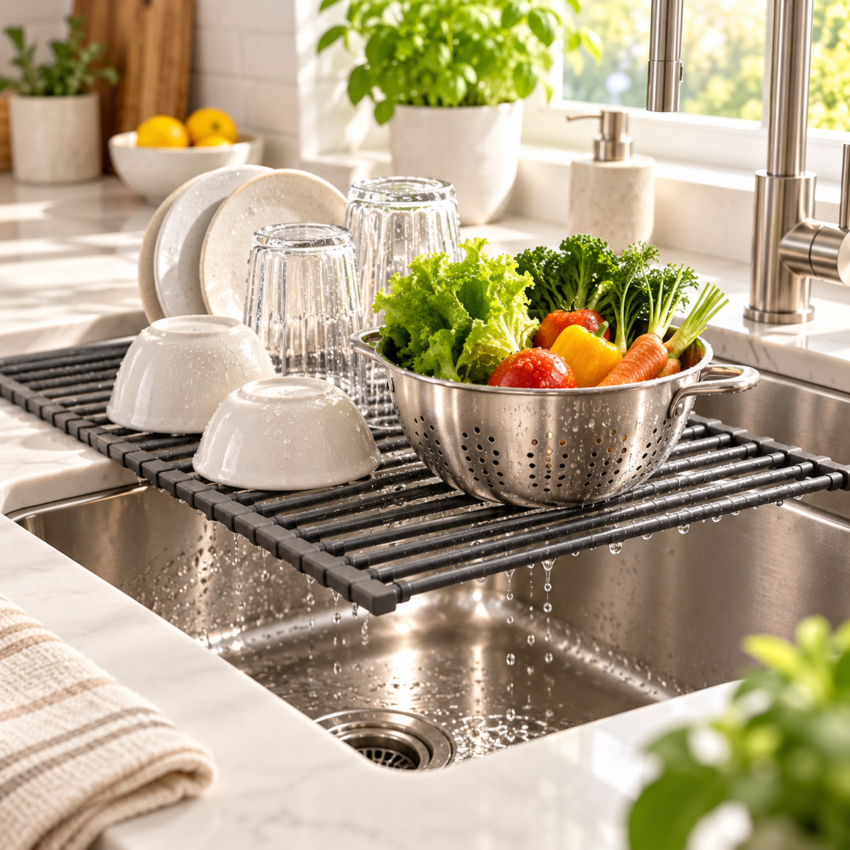 Haviryx™ RollDry Over-Sink Drying Rack
