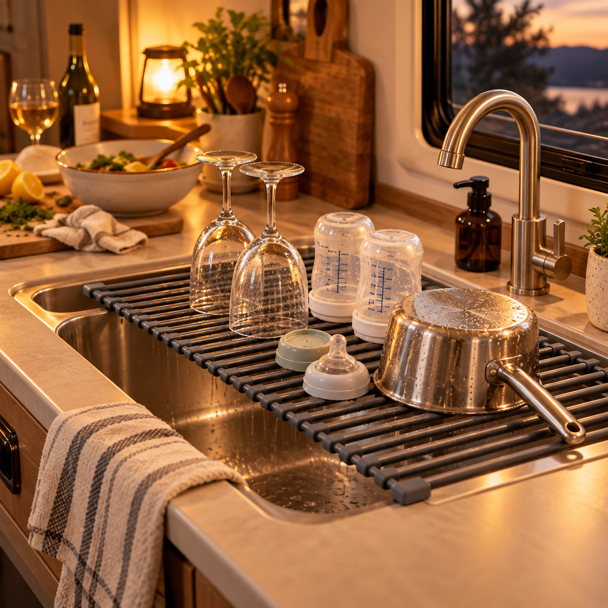 Haviryx™ RollDry Over-Sink Drying Rack